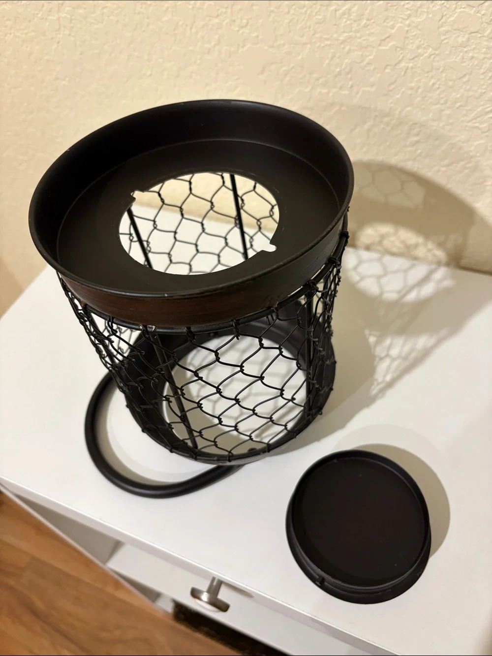 Rustic brown Metal Wire Lantern with Handle